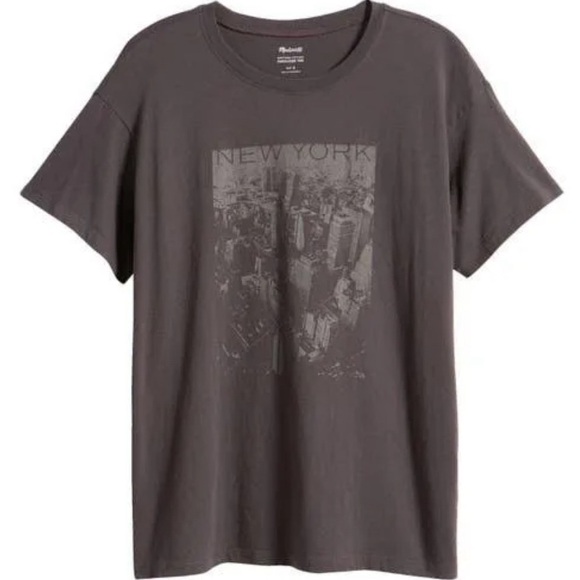 Madewell NYC Oversized Graphic Tee, Size L - Picture 4 of 9